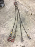 American Rigger's Supply 5-87 Four Leg Wire Rope Slings 5 Length 1/2" Diameter