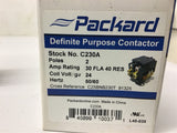 Packard C230A Definite Purpose Contactor 2 Poles 30 Amp 24 Coil V Lot of 3