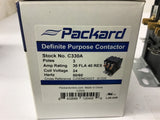 Packard C330A Derfinite Purpose Contactor 3 Pole 30 FLa 24 Coil Volts