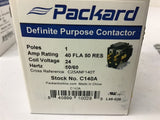Packard C140A 1 Pole Contactor 40 FLA 24 Coil Volts Lot Of 2