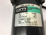 Oriental Motor 5RK40GN-AM Brake Motor 40 Watt 100 Volt 1.0 Amp 1300/1550 Rpm