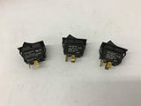 Carling 10 Amp Rocker Switch 250 VAc Lot Of 3