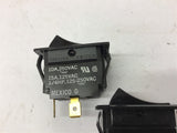 Carling 10 Amp Rocker Switch 250 VAc Lot Of 3
