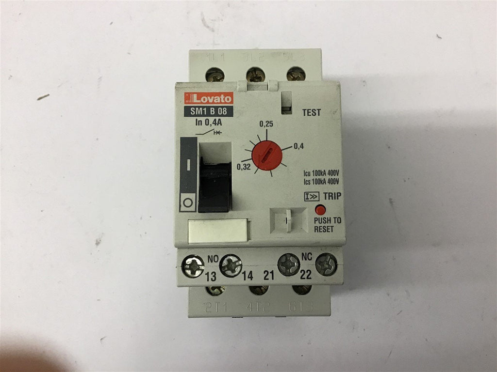 Lovato SM1B08 0.4-0.32 Amp Manual Motor Starter