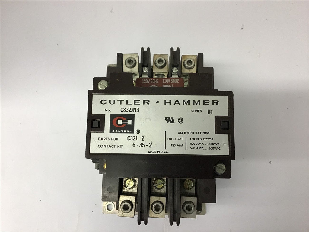 Cutler-Hammer C832JN3 120 Amp Contactor 120 Volt Coil