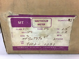 Duncan Electric 9402-0031 Type MT-5S Two Stator WattHour Meter 60Hz