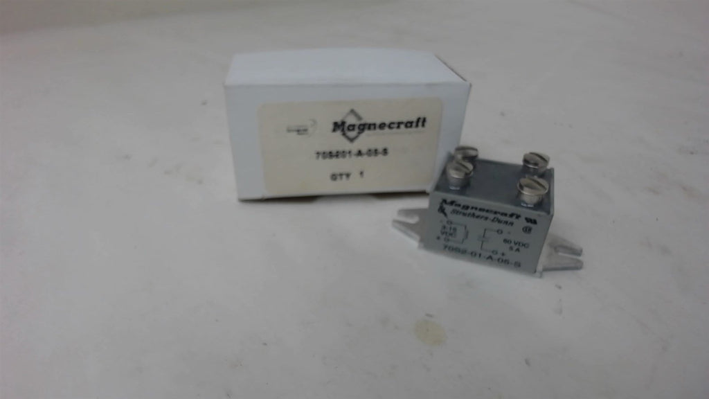 Magnecraft, 70S201-A-05-S, Panel Mount, 60 Vdc, 15 Vdc, 5 A