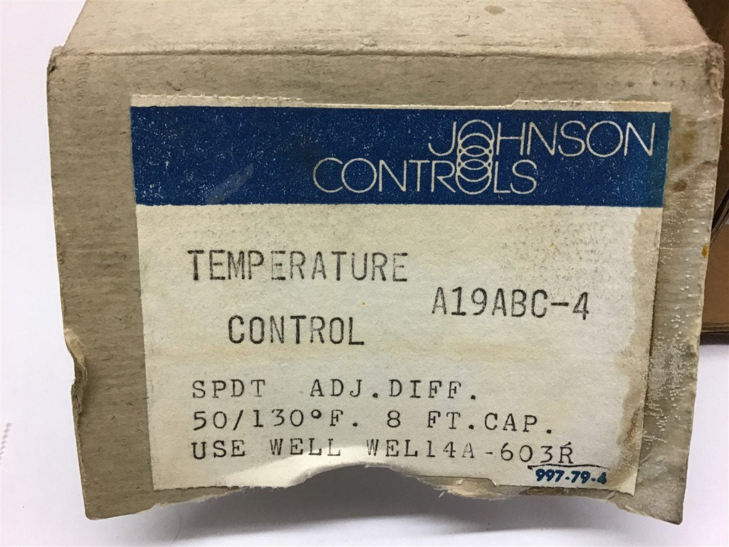 Johnson Controls A19ABC-4 Temperature Control 50/130 Degree F