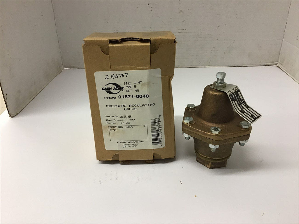 Cash Acme 01871-0040 1/4" Type B Pressure Regulating Valve