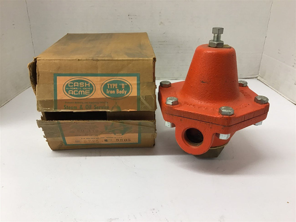 Cash Acme 2775 8805 Pressure Reducing Valve 50-110 PSI Type B Iron Body