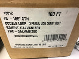 Double Loop 3 Pregal Lion Chain 100 FT