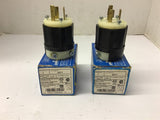 Leviton 2311 Locking Plug 20 Amp 125 volts Lot Of 2