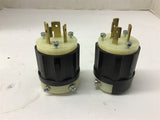 Leviton 2311 Locking Plug 20 Amp 125 volts Lot Of 2