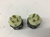 Leviton 2311 Locking Plug 20 Amp 125 volts Lot Of 2