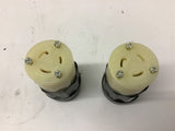 Leviton 2313 20 Amp 125 Volt Connector locking 2 Pole Lot Of 2