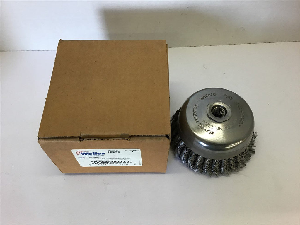 Weiler 12276 5' Reverse Nut One Row Wire Cup Brush