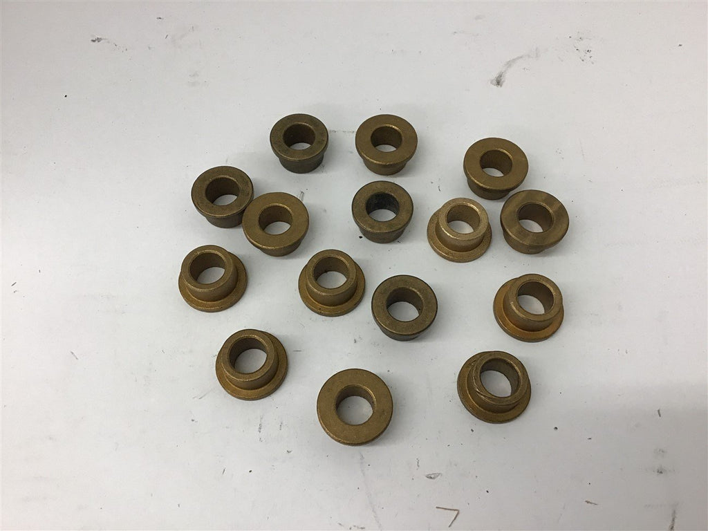 Brass Bushing 1/2" Long x 3/4" OD x 1/2" ID x 1" Flange Lot Of 15