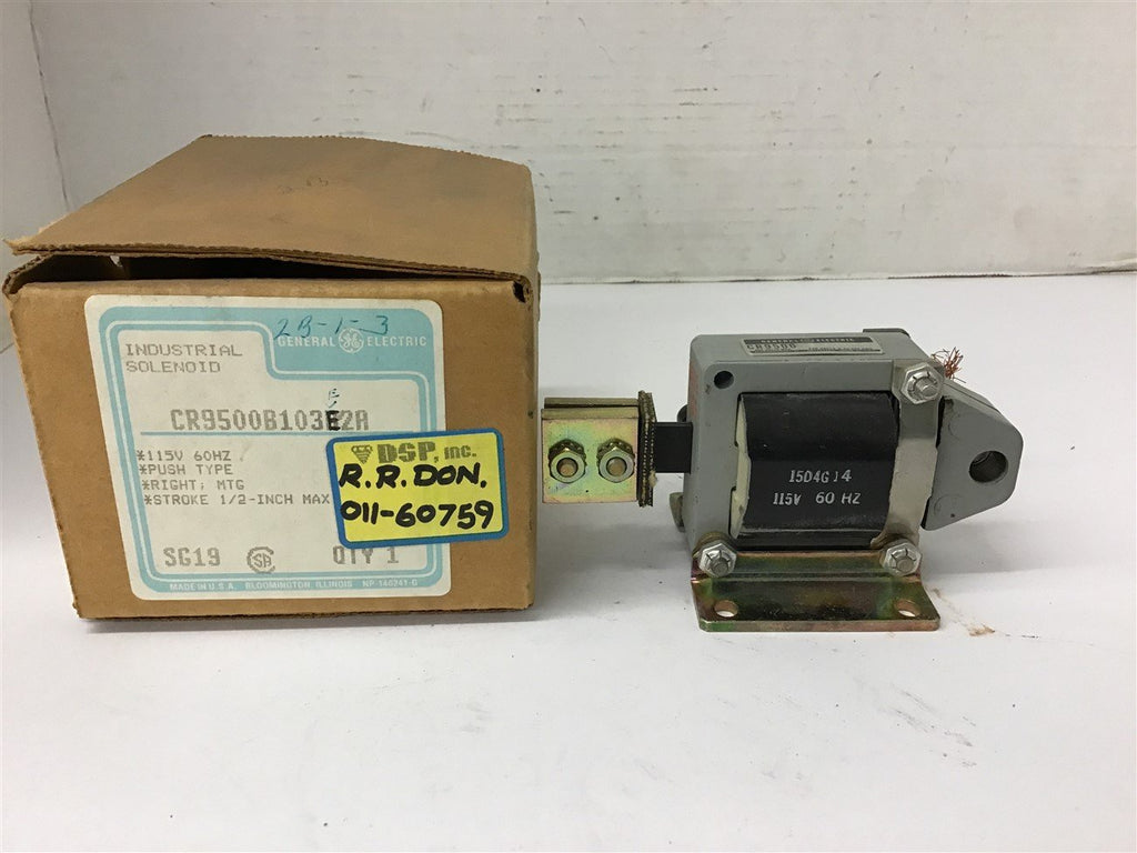 General Electric CR9500B103E2A Solenoid 115 Volts Right Mounting