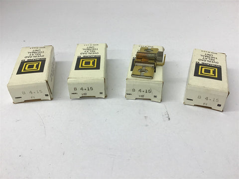 Square D B4.15 Overload Heater Element Lot Of 4