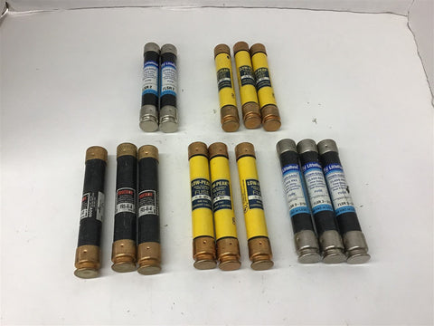 Assorted Lof of Fuses Lot of 14 Various Amps