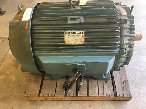 Siemens-Allis 250 HP AC Motor 460 Volts 1200Rpm 6P 507US Frame 3 Phase 60 HZ