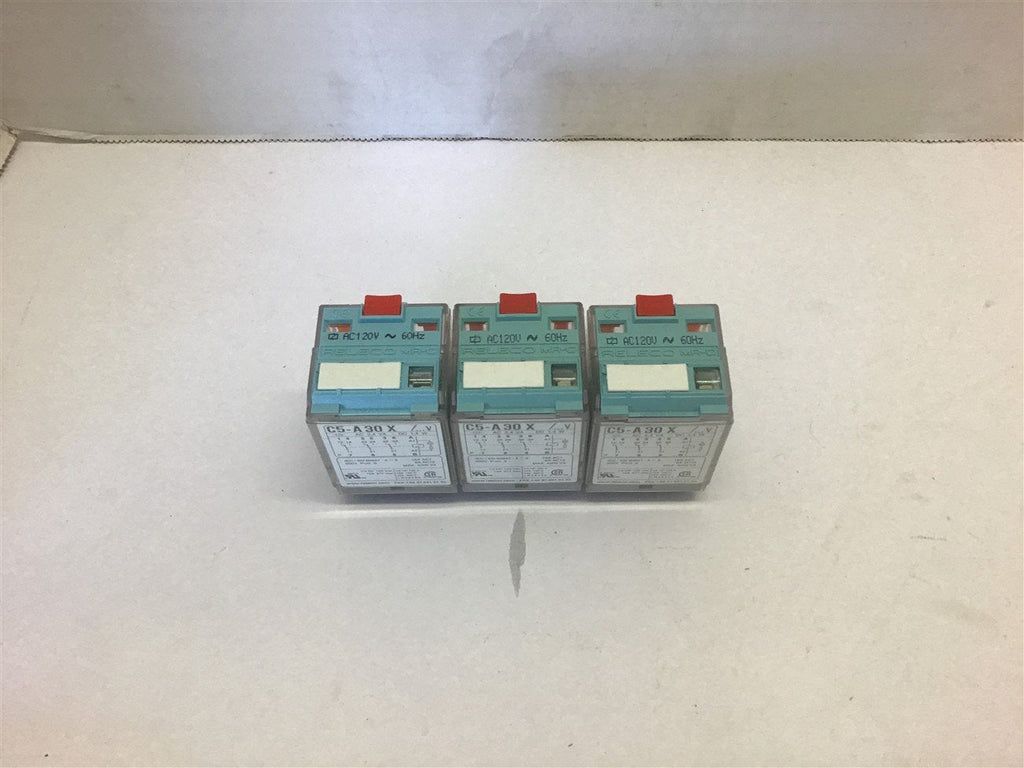 Releco C5-A30X 120 Volt Relay --Lot of 3