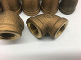 Brass Elbows 1/4" Lot of 17