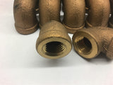 Brass Elbows 1/4" Lot of 17