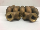 Brass Elbows 1/4" Lot of 17