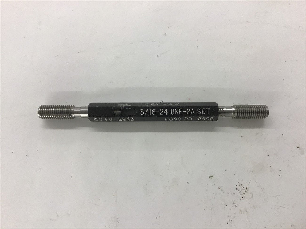5/16-24 UNF-2A Set Threaded Plug gage GO PD .2843 NOGO pd .2806