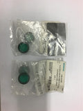 Siemens 3SB1910-0DE Illuminated Pushbutton Green Lenses --Lot of 4
