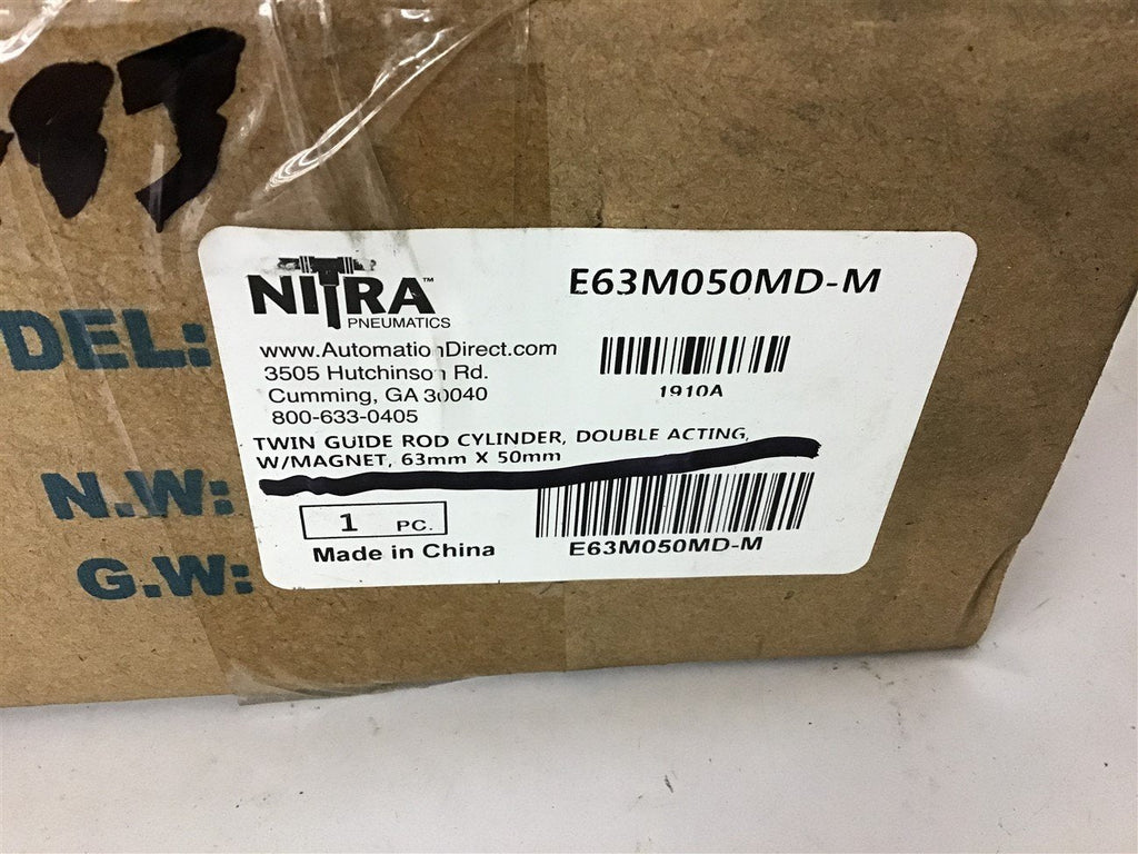 Automation Direct E63M050MD-M Twin Guide Rod Pneumatic Cylinder 63MM x 50MM