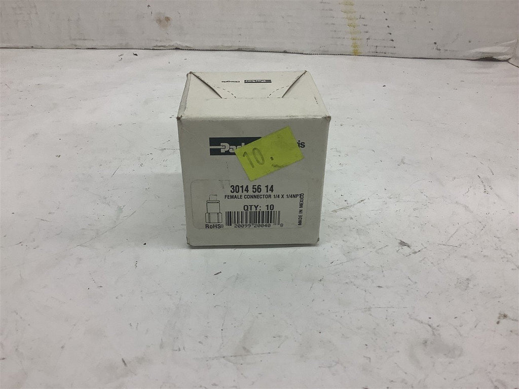 Parker 3014 56 14 Female Connector 1/4 x 1/4 NPT Lot of 10