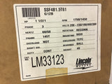 Lincoln LM33123 1 1/2 HP AC Motor 208-230/460 Volt 1750 Rpm 145T Frame