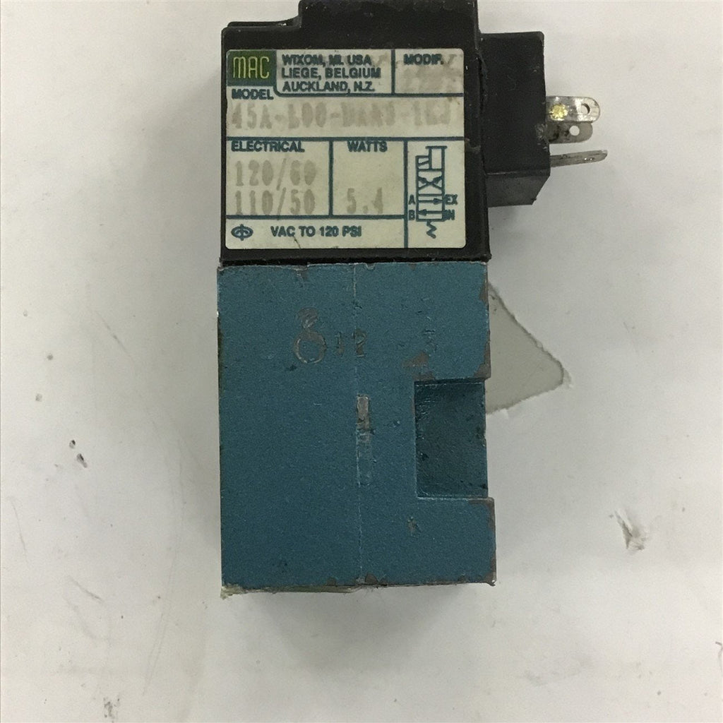 Mac Solenoid Valve 120 Volts 120 PSI 5.4 Watts