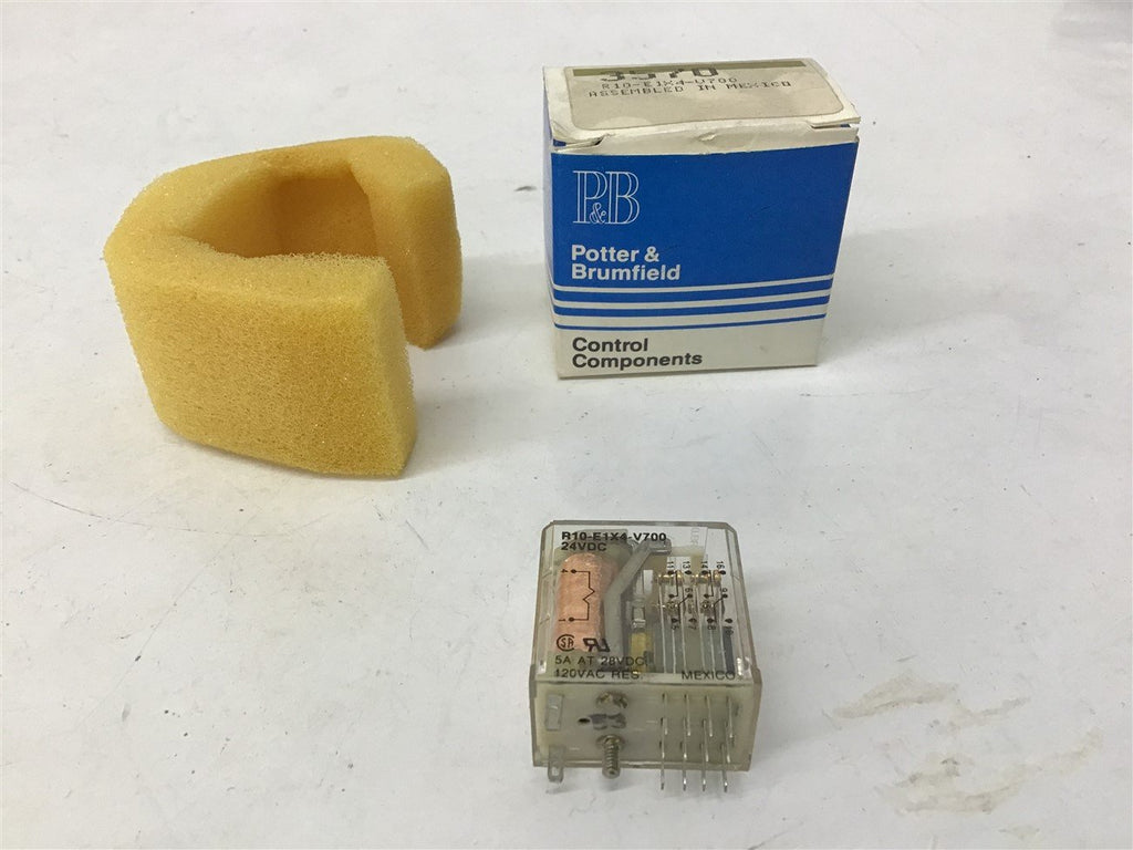 Potter & Brumfield R10-E1X4-V700 Power Relay 24 Vdc 5 Amp
