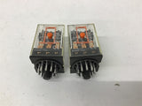 OMRON MK3P5-S 250VAC 10 Amp Relay Lot of 2