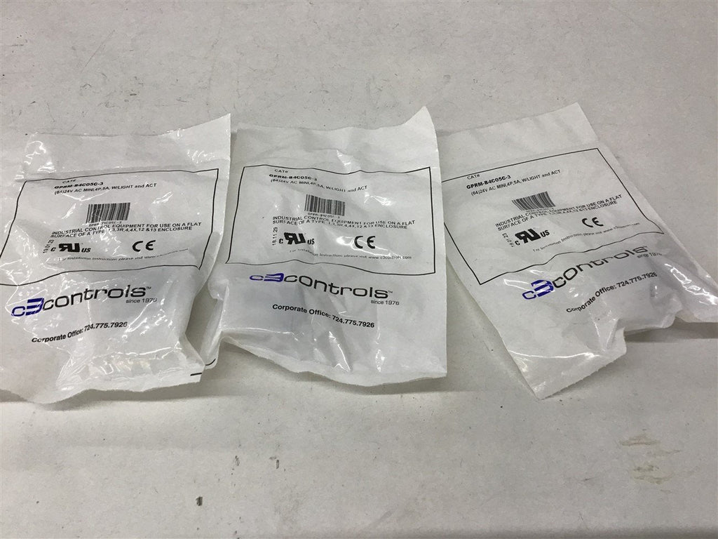 C3 Controls GPRM-B4C05C-3 24 Vac Mini Relay Lot of 3