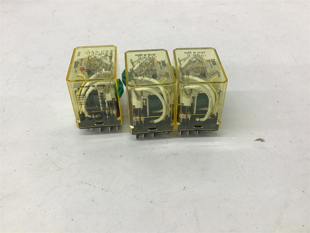 Idec RH4B-ULC DC24V 50/60Hz Relay Lot of 3