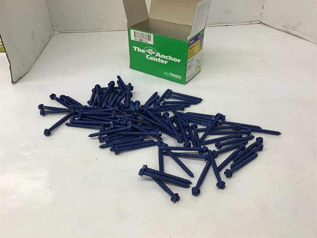 Powers 11 Tapper+ Concrete Anchors 1/4" x 2-1/4" Lot of 100