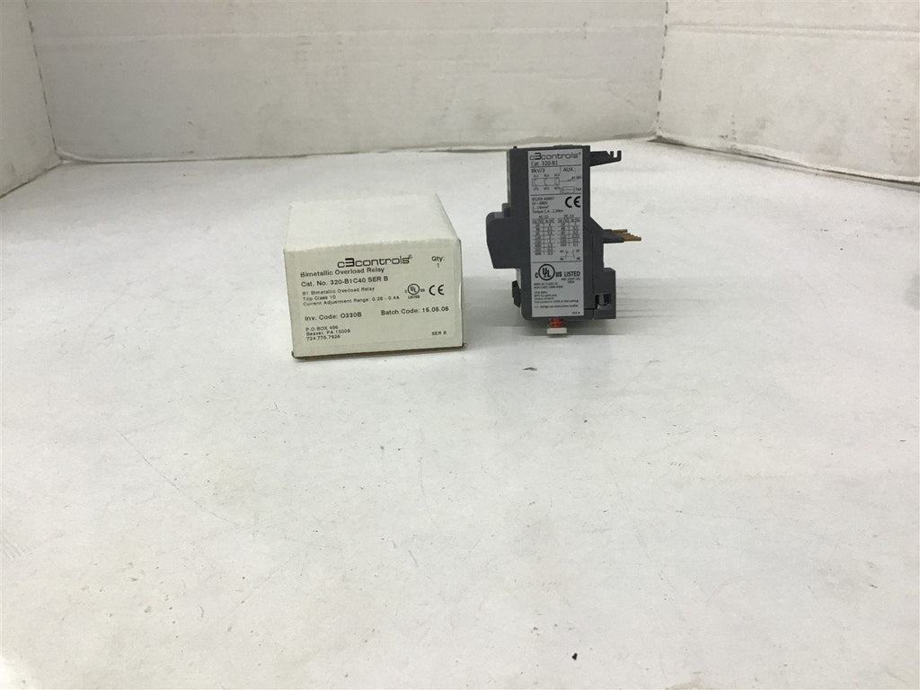 C3Controls 320-B1C40 Thermal Overload Relay