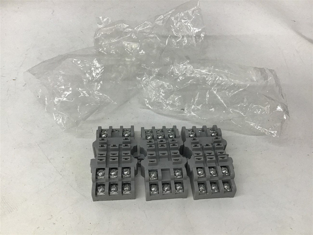 Tyco 27E121 Relay Socket 15A 300V 11 Blade Lot of 3