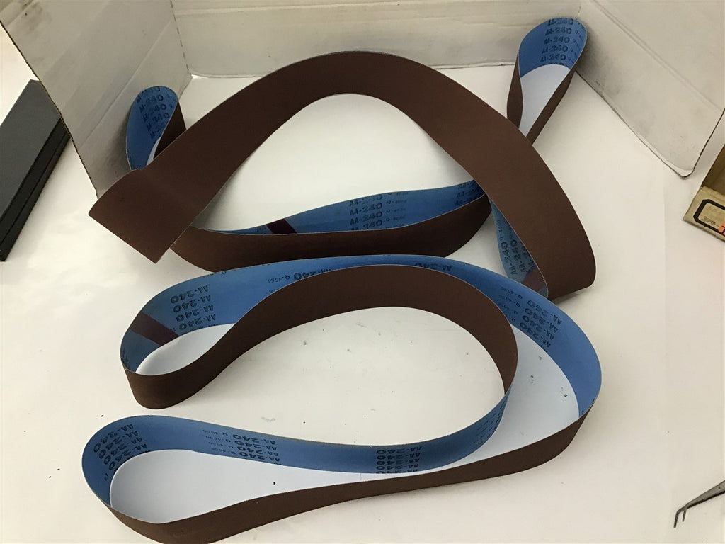 240 Grit Belt Sandpaper AA-240 3" Wide x 79" Long Lot Of 3