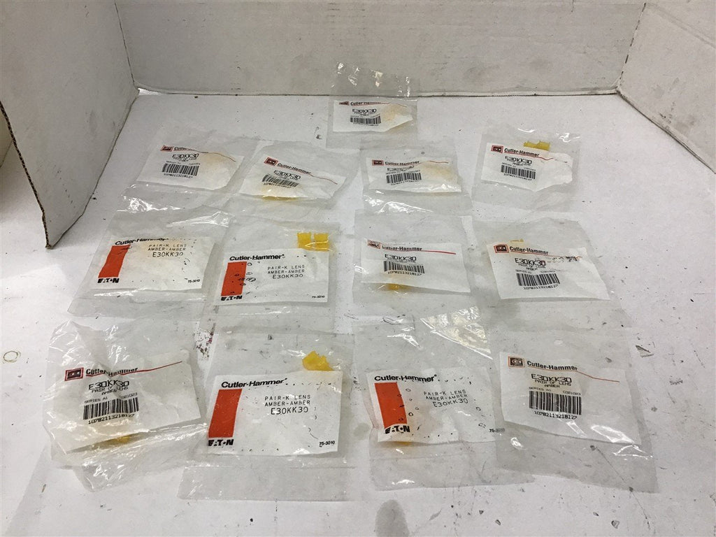 Cutler Hammer E30KK30 Pair Of Amber Lens Covers Lot Of 13