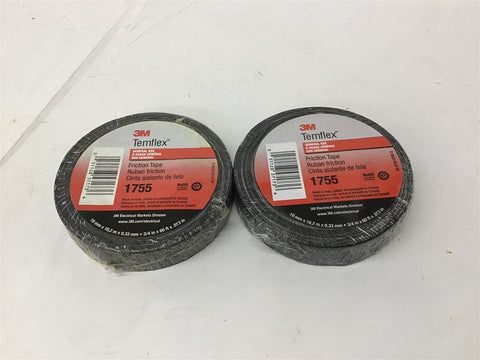 3M Temflex Friction Tape 3/4" x 60' Lot Of 2