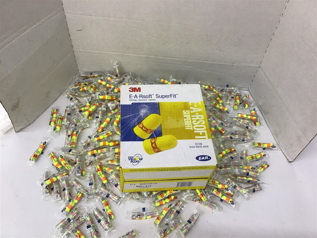 3M E-A-Rsoft Super Fit Uncorded Earplugs Lot Of 200 Pairs