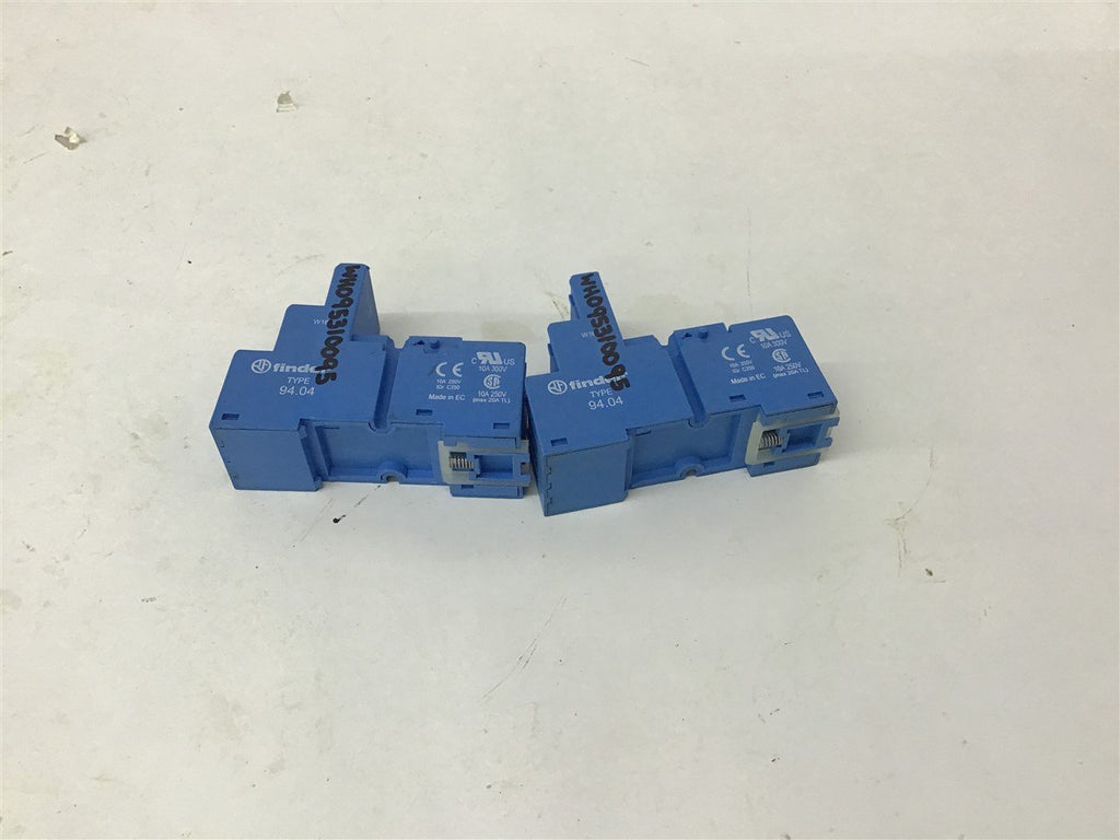 Finder Type 94.04 14 Pin 10 A 250V Relay Socket Lot Of 2