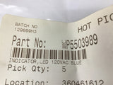 DDP NB120-VAC LED Indicator Blue Lights 120 VAC Lot Of 5