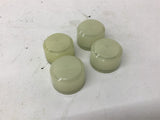 Cutler Hammer 10250TC6N 30mm White Lens Cap Lot Of 4