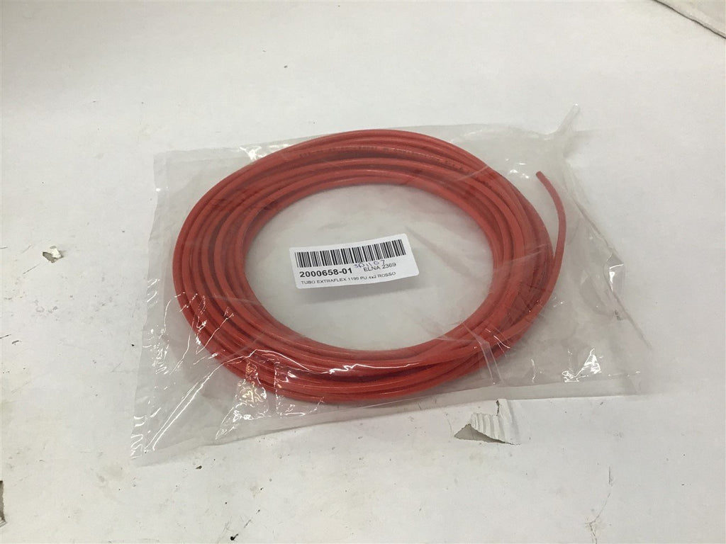 Tubo Extraflex 1190 PU 4mm OD x 2 mm ID Rosso 2000658-01